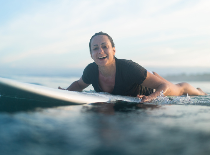 Beginner surfing at Playa Río Mar near Panama City